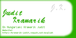 judit kramarik business card